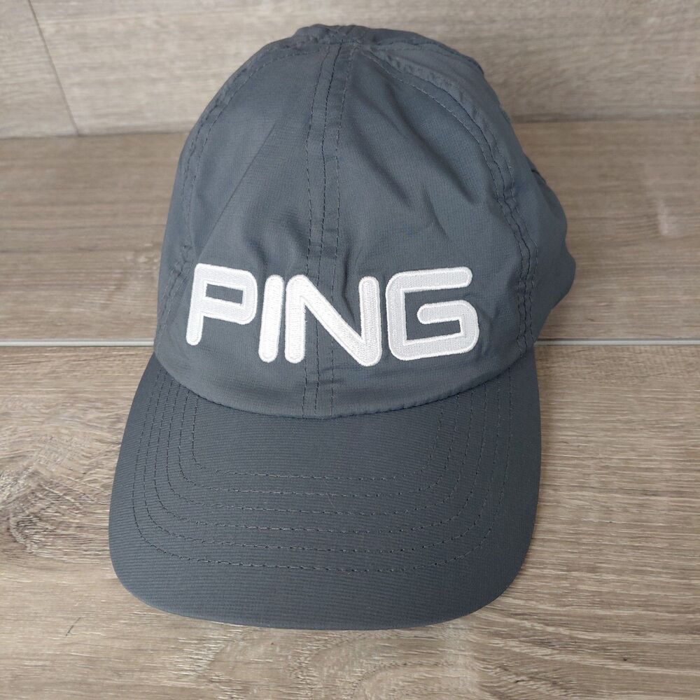 PING Golf Hat Cap Black White Sensor Cool Embroidered Lightweight Adjustable